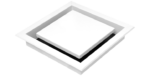 Silent Exhaust Fan with White Square Recessed Diffuser - BRW650 (BOX-DAMAGED)